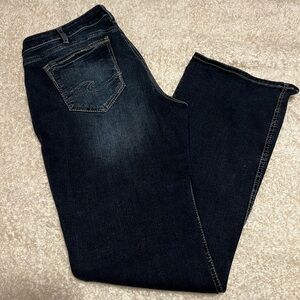 Silver Jeans Women's Deep Indigo Straight Leg Jeans